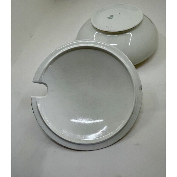 Antique Johnson Brothers Soup Tureen Ironstone with Matching Ladle White - Picture 13 of 16